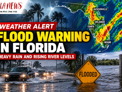 Flood warning in Florida: Heavy rain and rising water