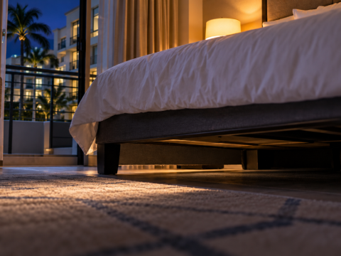 Like a horror movie: Woman finds man hiding under her hotel bed