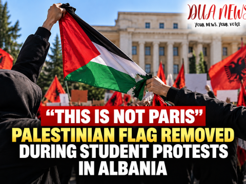 “This is not Paris”: Palestinian flag removed during student protests in Albania (Video)