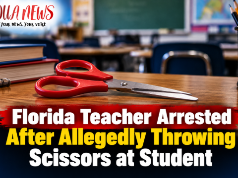 Florida teacher arrested after allegedly throwing scissors at student