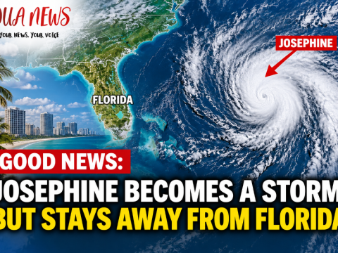 Good news: Josephine becomes a storm but stays away
