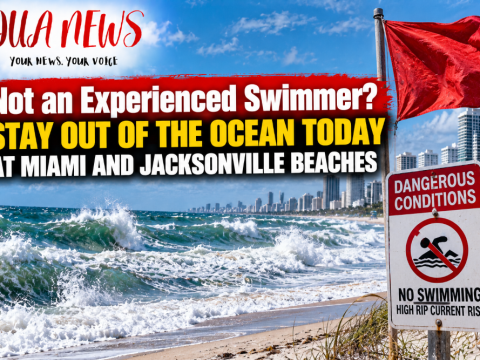 Not an experienced swimmer? Stay out of the ocean at Miami and Jacksonville beaches today