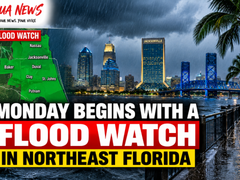 Monday begins with a Flood Watch in Northeast Florida