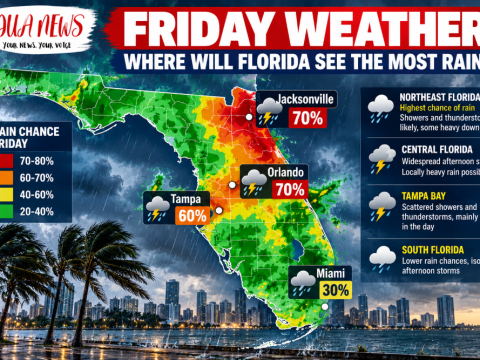 Friday weather: Where will Florida see the most rain?