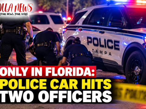 Only in Florida: Police car hits two officers