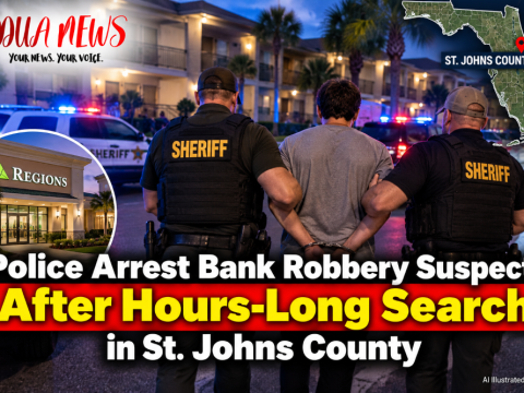 Police arrest bank robbery suspect after hours-long search in St. Johns County
