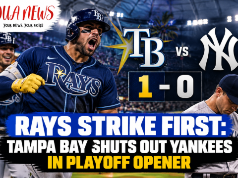 Rays strike first: Tampa Bay shuts out Yankees
